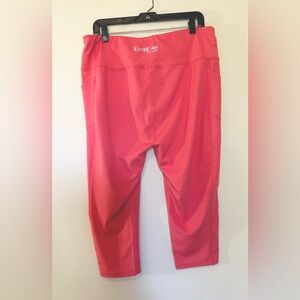 bebe Sport Vibrant Salmon Color Athletic Crops